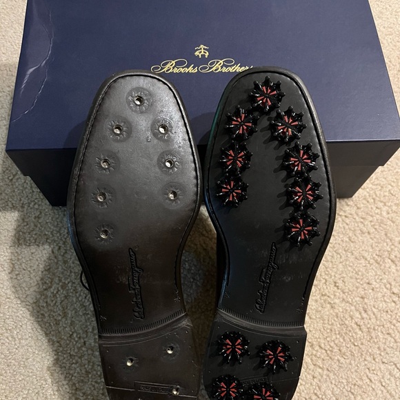 Salvatore Ferragamo Brown Leather Split Toe Classic Oxfords (Size: 8) - Picture 8 of 16